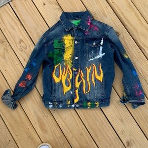 Designer fashion jean coat